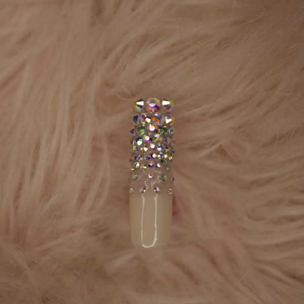 glam nail set with Swarovski's