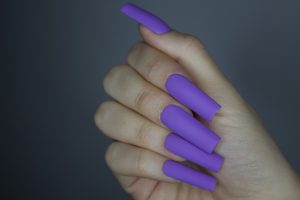 Purple press on nails